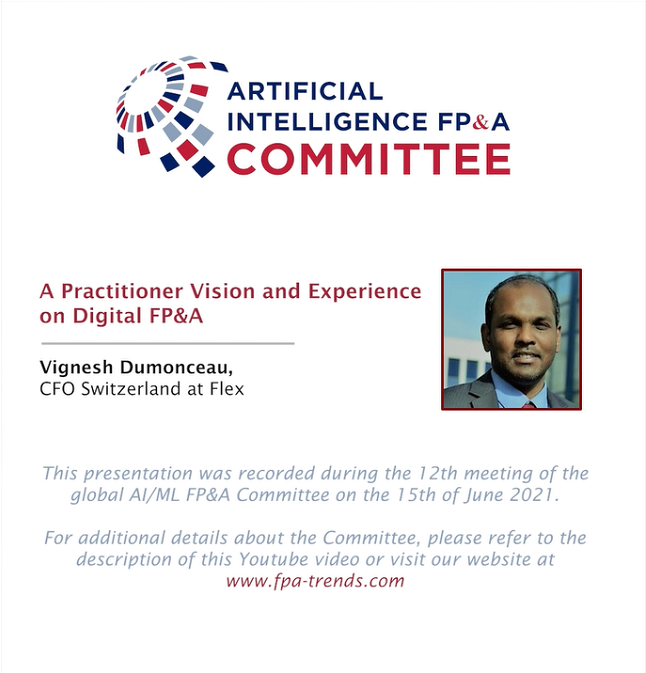 A Practitioner Vision and Experience on Digital FP&A​ from Vignesh Dumonceau