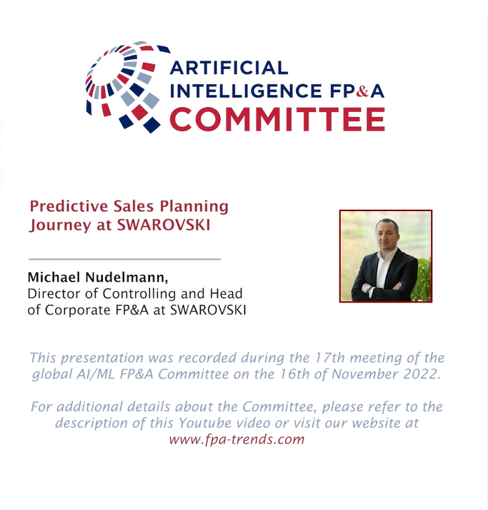 ​Predictive Sales Planning Journey at SWAROVSKI by Michael Nudelmann
