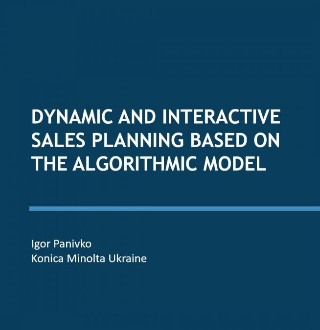 Dynamic and Interactive Sales Planning Based on the Algorithmic Model