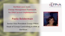 Oerlikon case study: Change Management Framework for FP&A System Implementation